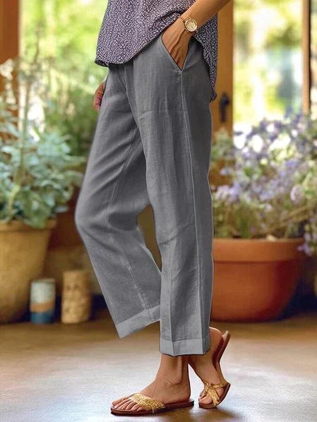 Lightweight women's summer pants, ultra-comfortable and breathable for warm weather casual wear.