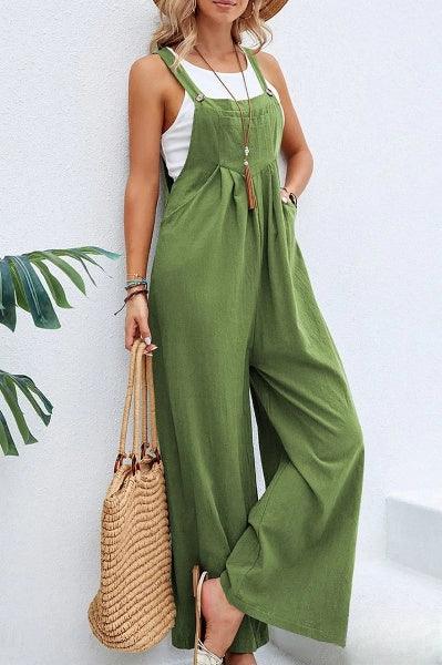 Women's Sleeveless Wide-Leg Jumpsuit