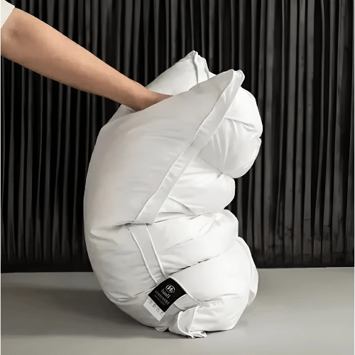 Luxurious goose down pillow for adults, providing superior neck & head support and soft, breathable comfort.