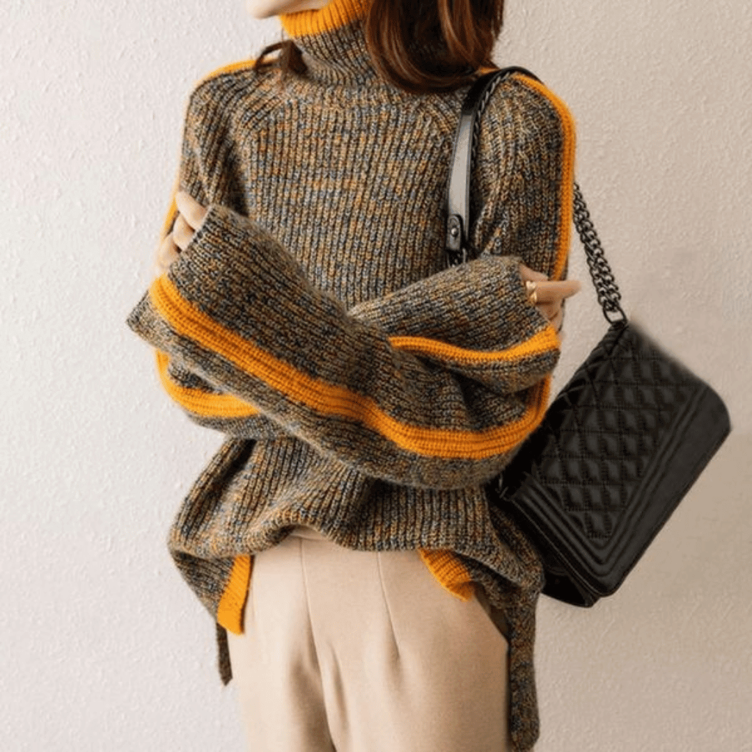 Women's Oversized Knitted Turtleneck Sweater