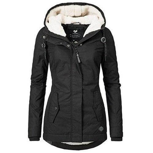 Women's Slim Fit Winter Parka with Adjustable Hood