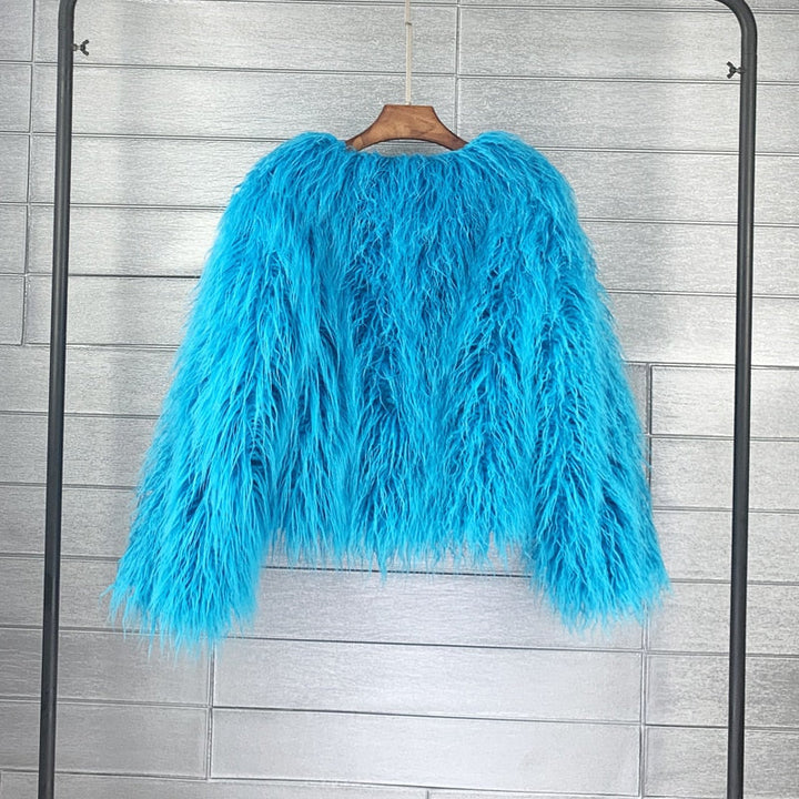 Stylish women's warm winter coat. Elegant long-sleeve outerwear, offering cozy comfort & fashion.