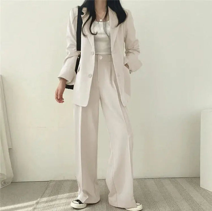 Comfortable women's trouser set, designed for elegant office wear and style.