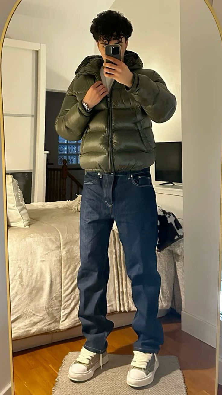 Premium men's glossy puffer jacket. Warm, stylish, and insulated winter outerwear for ultimate cold weather protection.