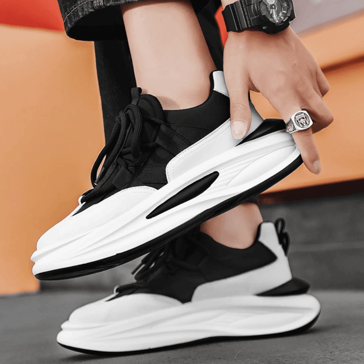 Men's Chunky Trainers Cushioned Sole Lace-Up