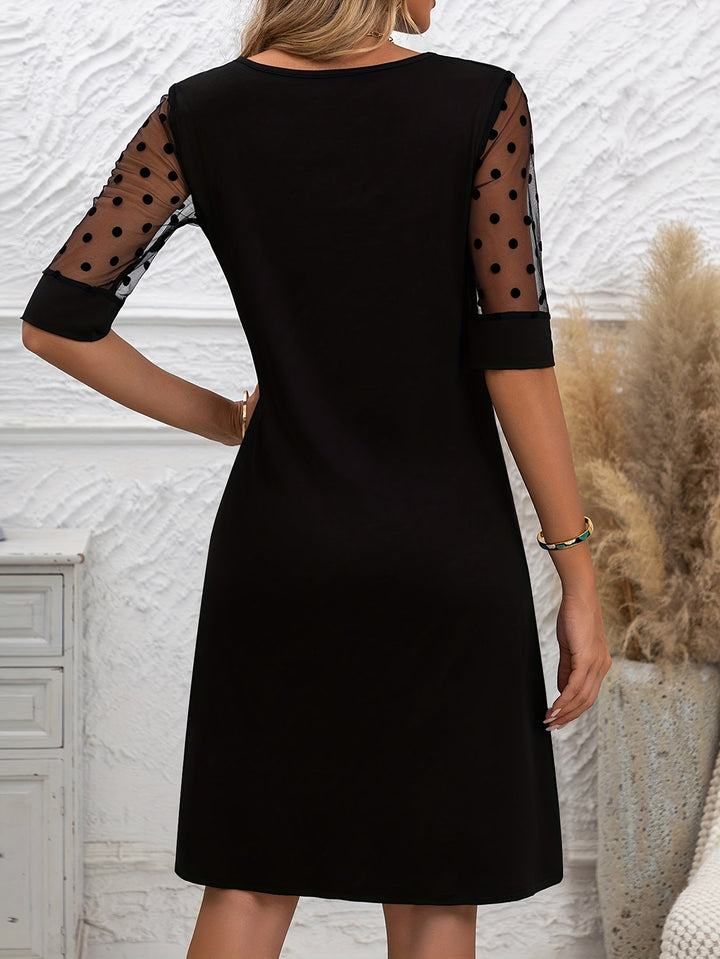 Chic women's evening wear lace dress, perfect for sophisticated style and timeless fashion.