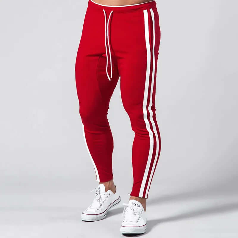 Men's Stripe Skinny Pants - Casual & Outdoor Style