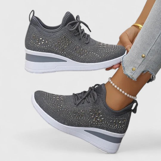 Enhance foot health with women's orthopaedic comfort sneakers, featuring arch support & wide toe box.