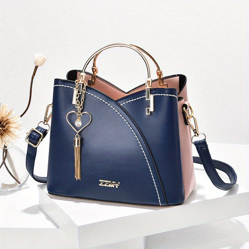 Modern luxury leather handbag, a stylish accessory for women's daily fashion.