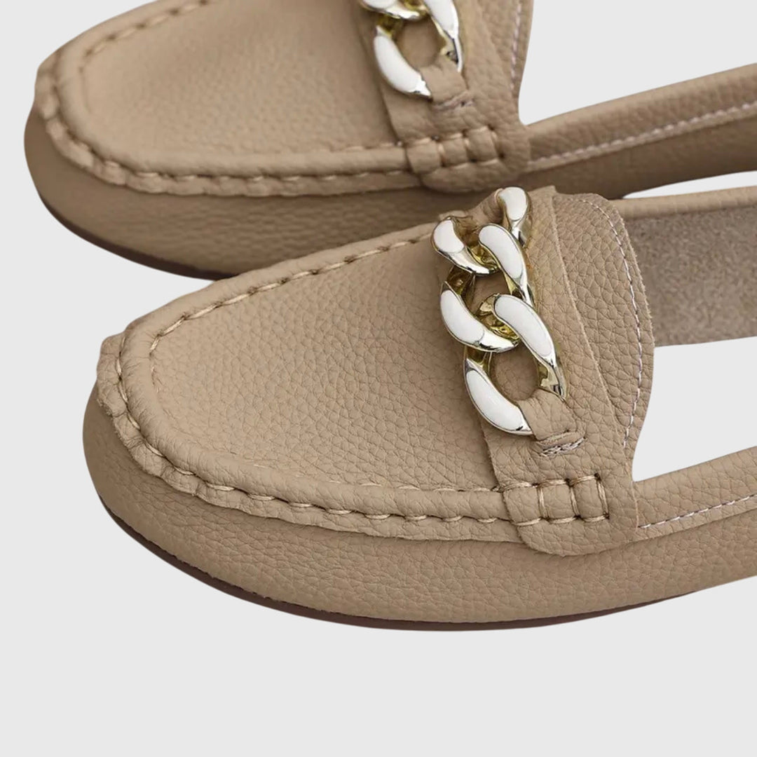 Comfortable women's slip-on loafers, designed with orthopaedic features for daily support.