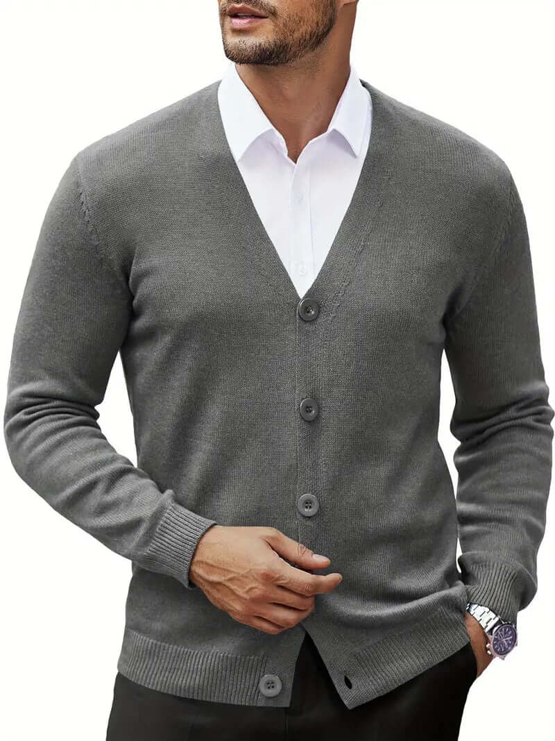 Knitted Cardigan Sweater - Soft & Breathable