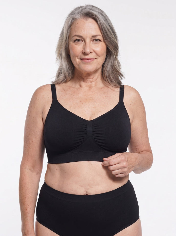 Adjustable seamless comfort bra for women, stretchy & supportive for everyday.