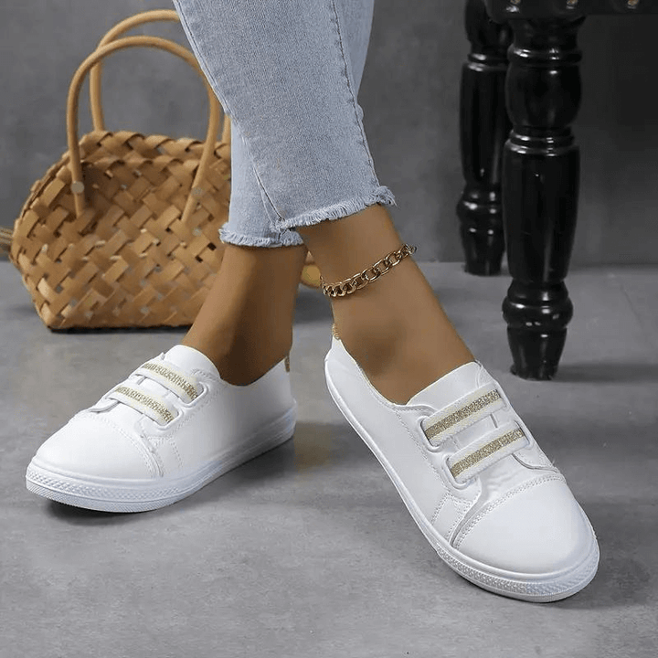 Women's Slip-On Trainers - Rounded Toe - Durable Sole