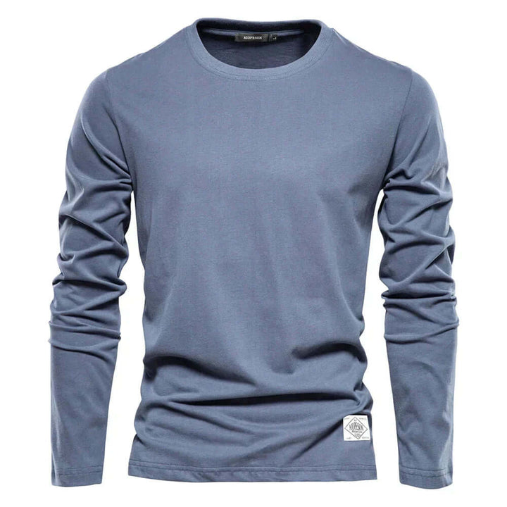 Men's Cotton Blend Casual Long Sleeve T-Shirt