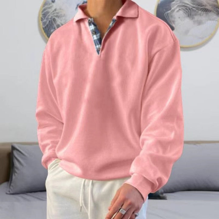 Timeless men's classic pullover sweater, offering comfort and style for autumn & winter.