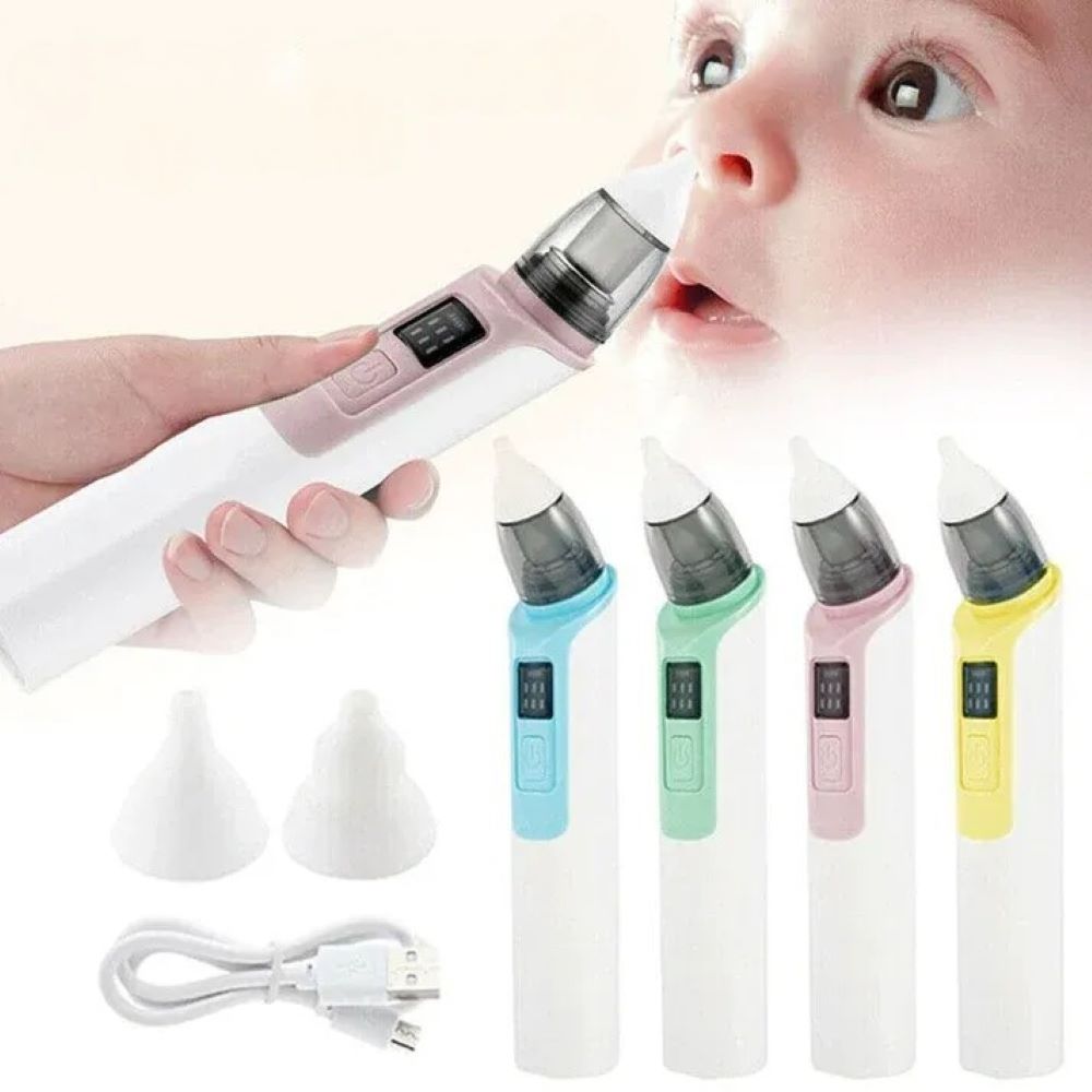 Baby electric nasal aspirator provides gentle, effective breathing relief for newborns & infants. Rechargeable & hygienic.