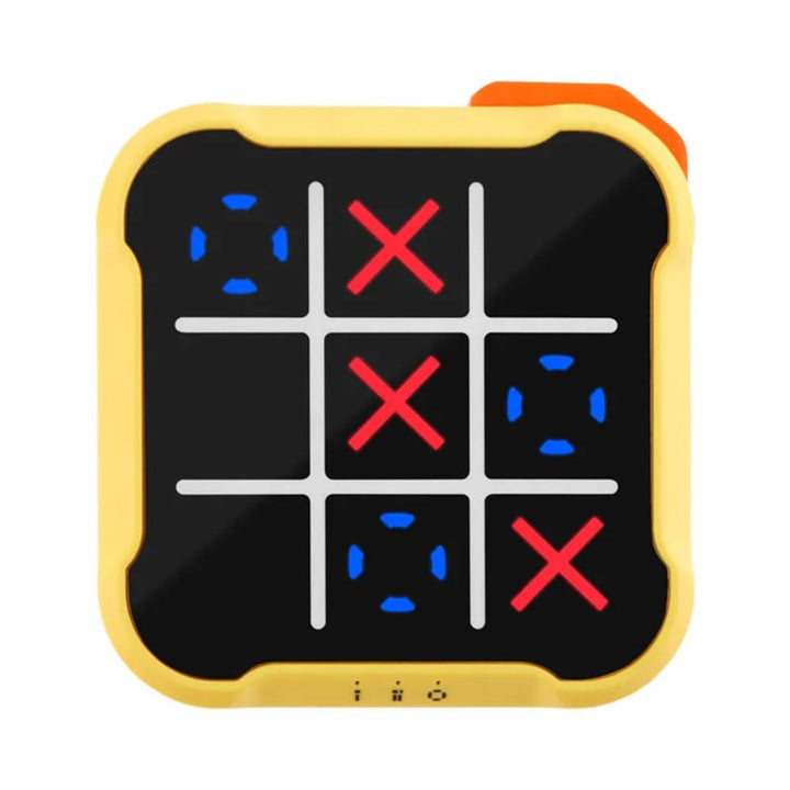 Unisex electronic Tic-Tac-Toe game, a fun brain-boosting puzzle for kids & family strategy, compact design.