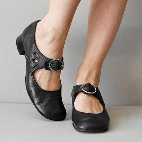 Women's classic low heel slip-on pumps, offering all-day comfort and elegant style for office or versatile occasions.