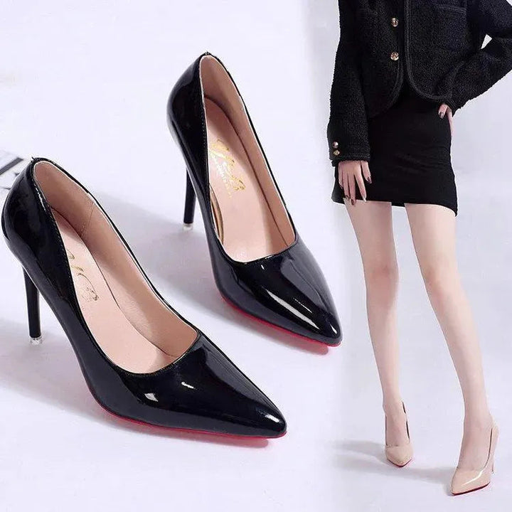 Elegant black stiletto pumps for women, perfect for office, formal events, or chic party wear.