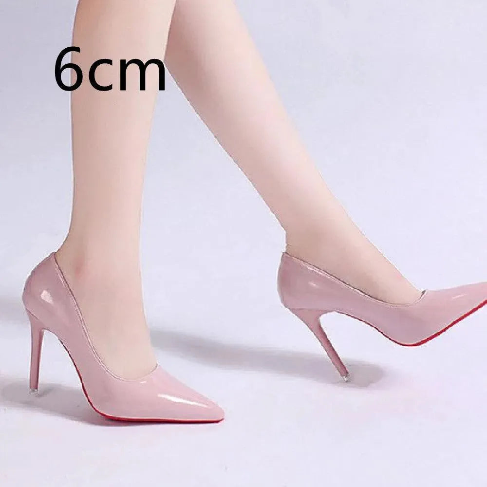 Dressy black stiletto pumps, women's elegant high heels for formal events, parties, office.