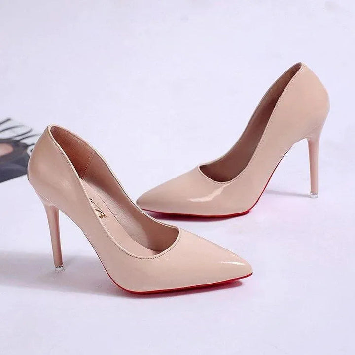 Classic women's high heel pumps, versatile design for office, formal wear, or party shoes.
