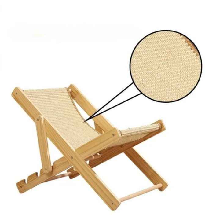 Adjustable cat lounger bed & scratcher. Sisal for claws, soft bed for rest. A durable, stylish pet accessory.