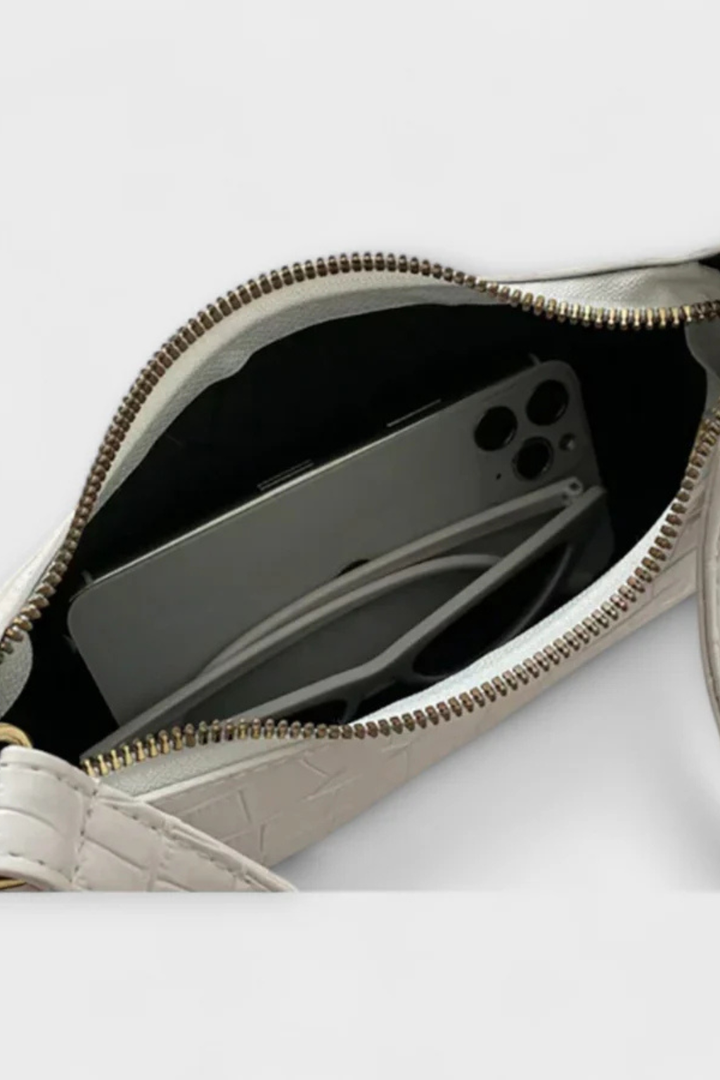 Compact & versatile classic textured women's shoulder bag, suitable for daily essentials.