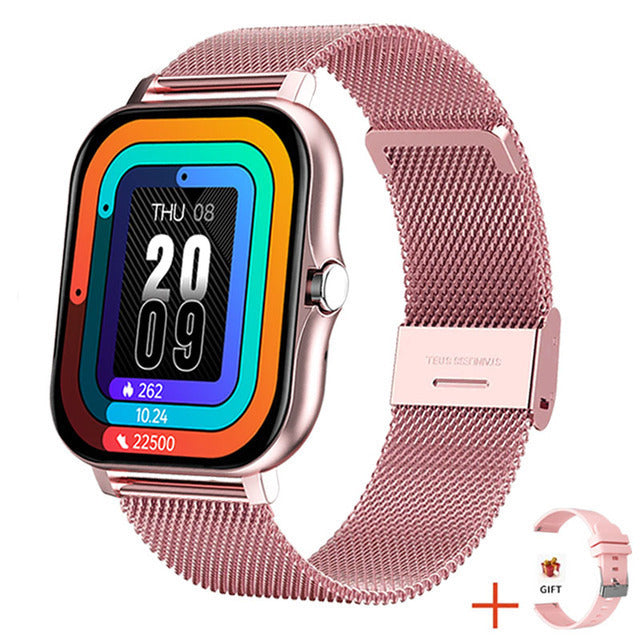Black women's wearable tech smartwatch, combining elegant style with advanced fitness tracking.