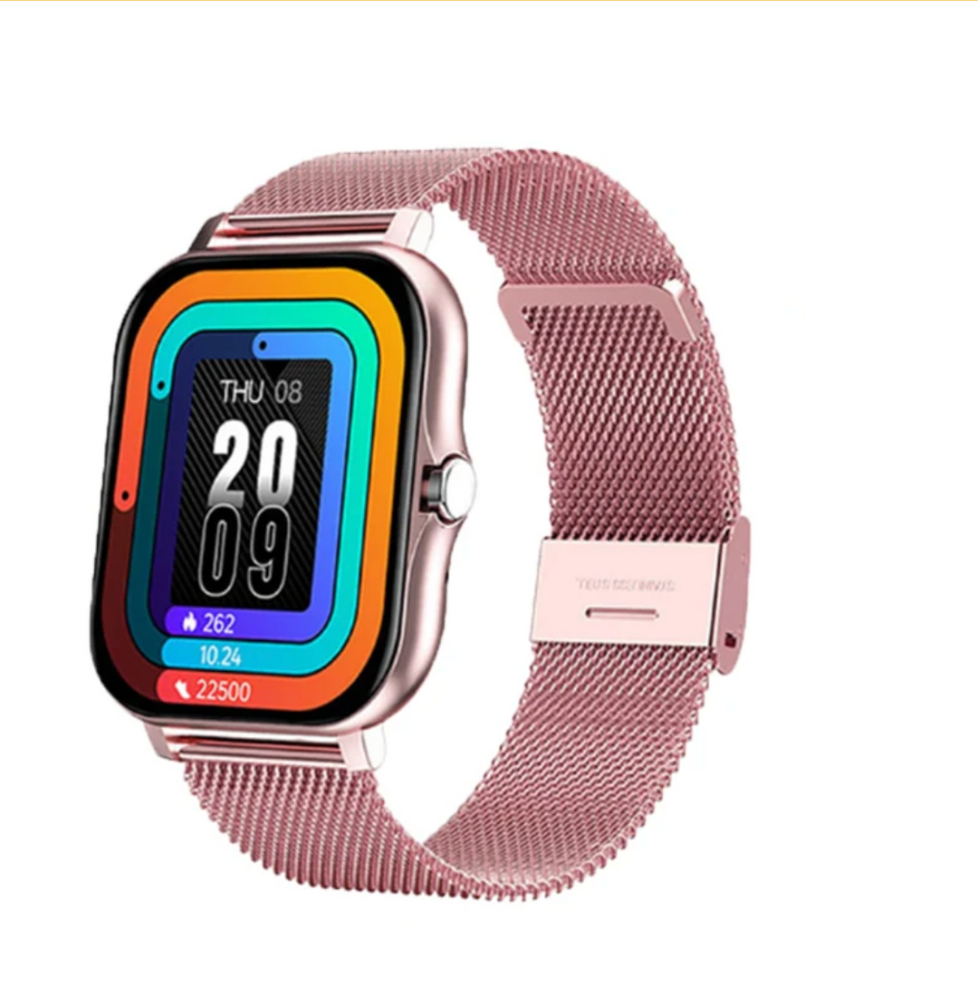 Silver women's elegant smartwatch, perfect for sophisticated health monitoring and activity tracking.