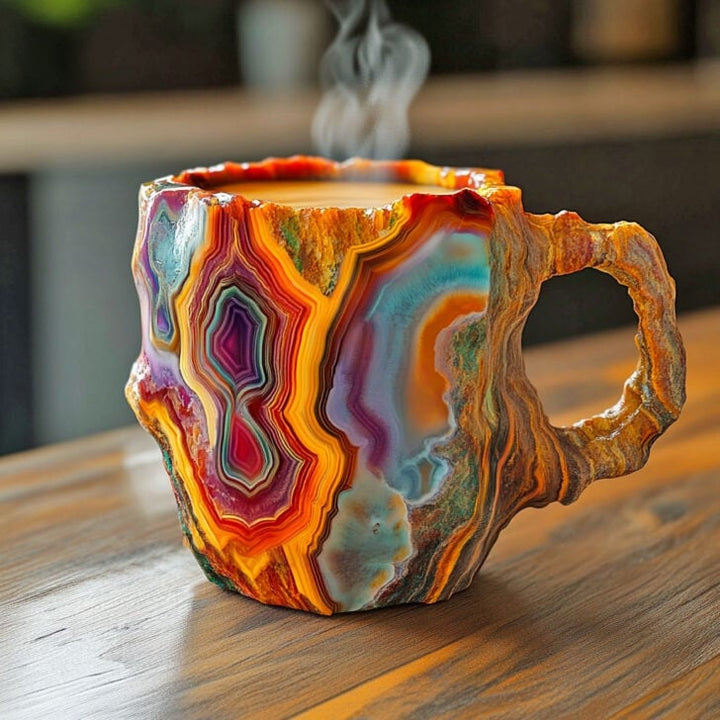 Stylish 6.8 fl oz crystal coffee mug, insulated and microwave safe for daily use.