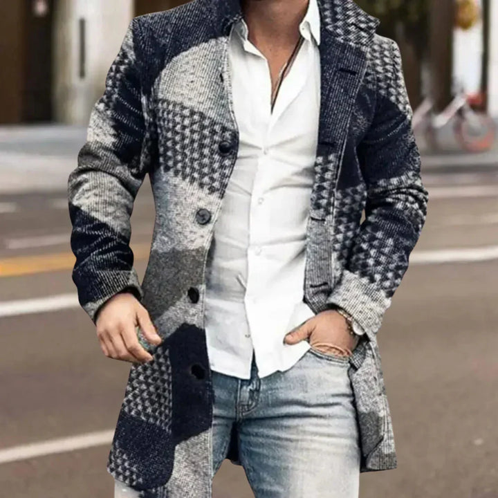 High-quality men's winter coat, designed for warmth & style. A timeless piece of elegant men's outerwear.