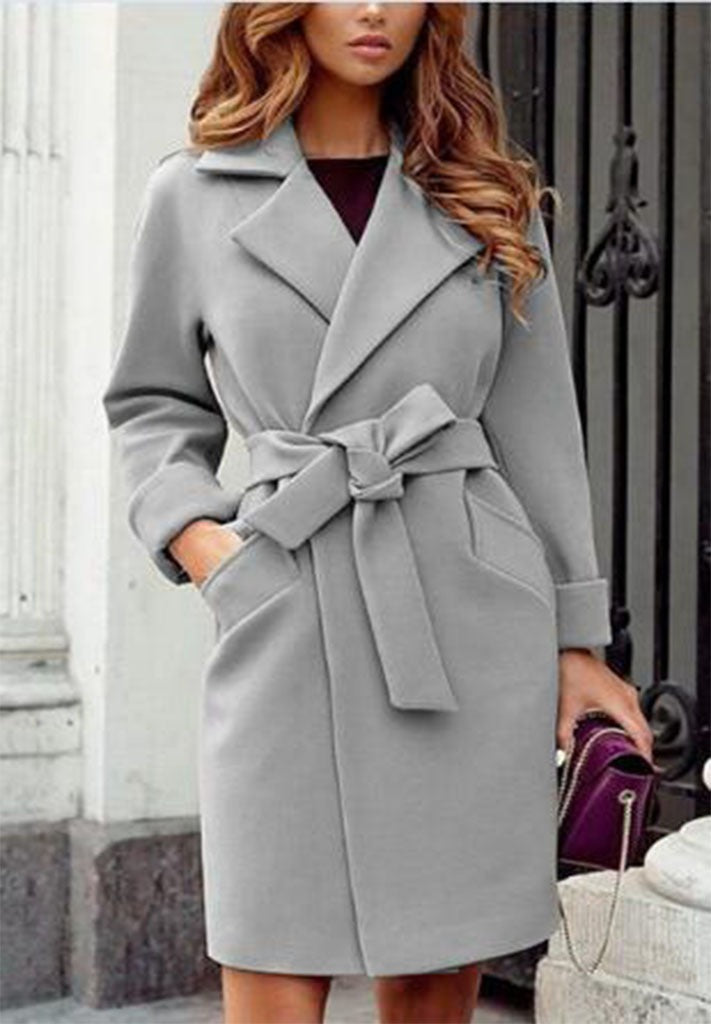 Chic Women's Anna beige winter coat. Warm, long outerwear for elegant style and cold weather fashion.