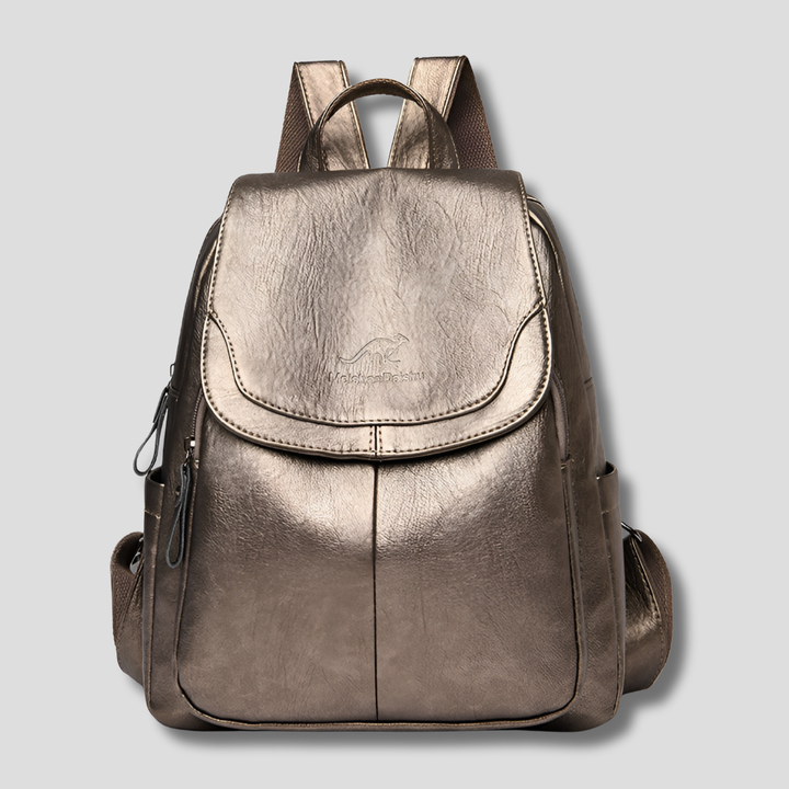 Versatile women's anti-theft leather backpack, a secure and stylish travel, work, or daily shoulder bag.
