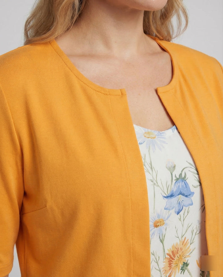 Chic women's floral two-piece summer dress set with a round neck crop top. Elegant for casual wear & versatile occasions.