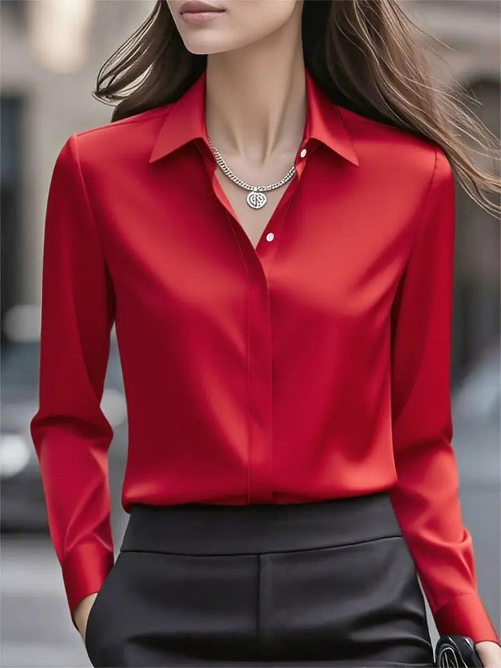 Chic long sleeve women's top, an elegant & versatile blouse for sophisticated everyday style.