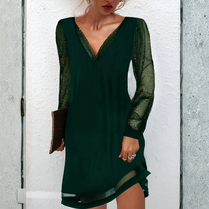 Sophisticated women's maxi dress with a flowing skirt. A comfortable, timeless piece for elegant party or daily wear.