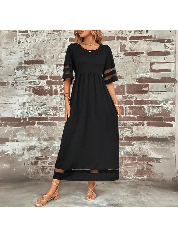 Versatile women's elegant midi dress, perfect for cocktail parties or any special occasion, tummy coverage.