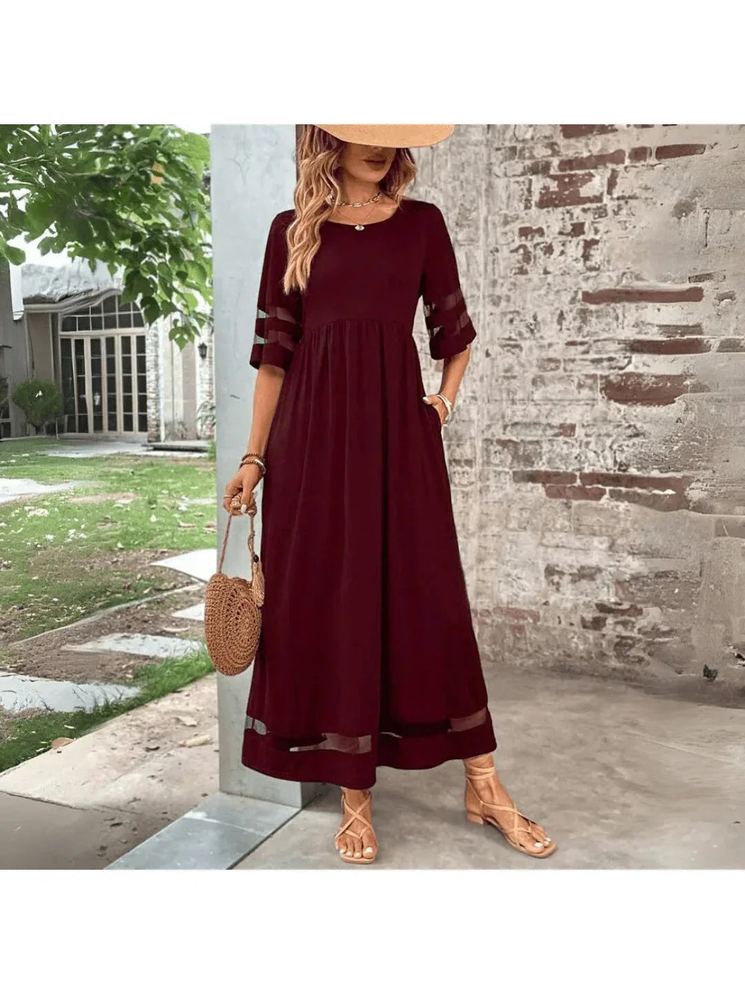 Timeless elegant women's midi dress with tummy control, flattering for a chic and confident look.