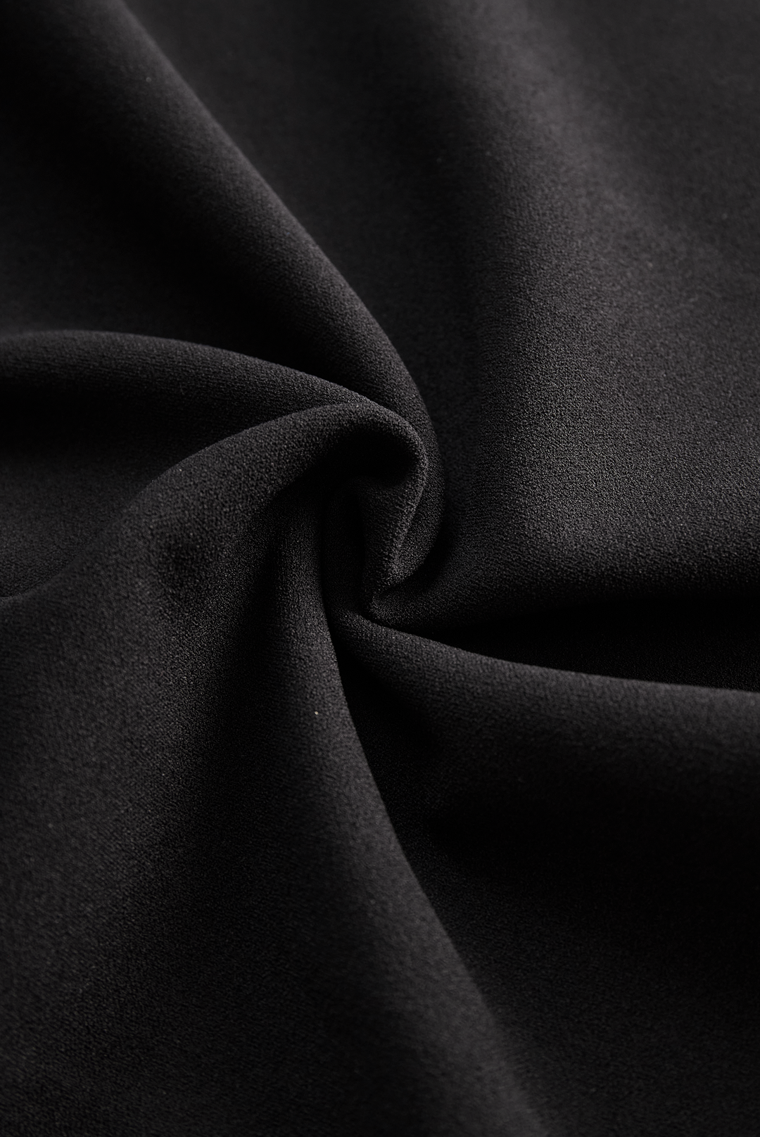 Confident stance in women's elegant midi graduation dress, featuring a mandarin collar and wrap front.
