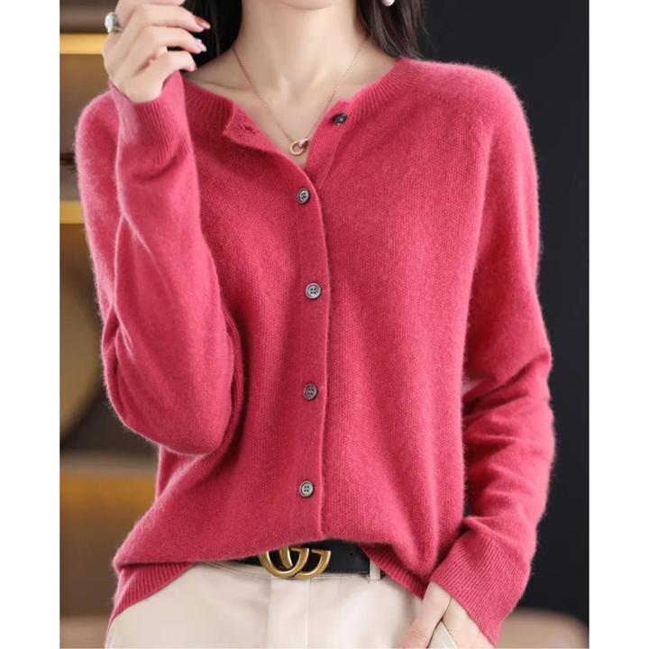 Elegant women's open-front cardigan sweater, perfect for versatile everyday layering.