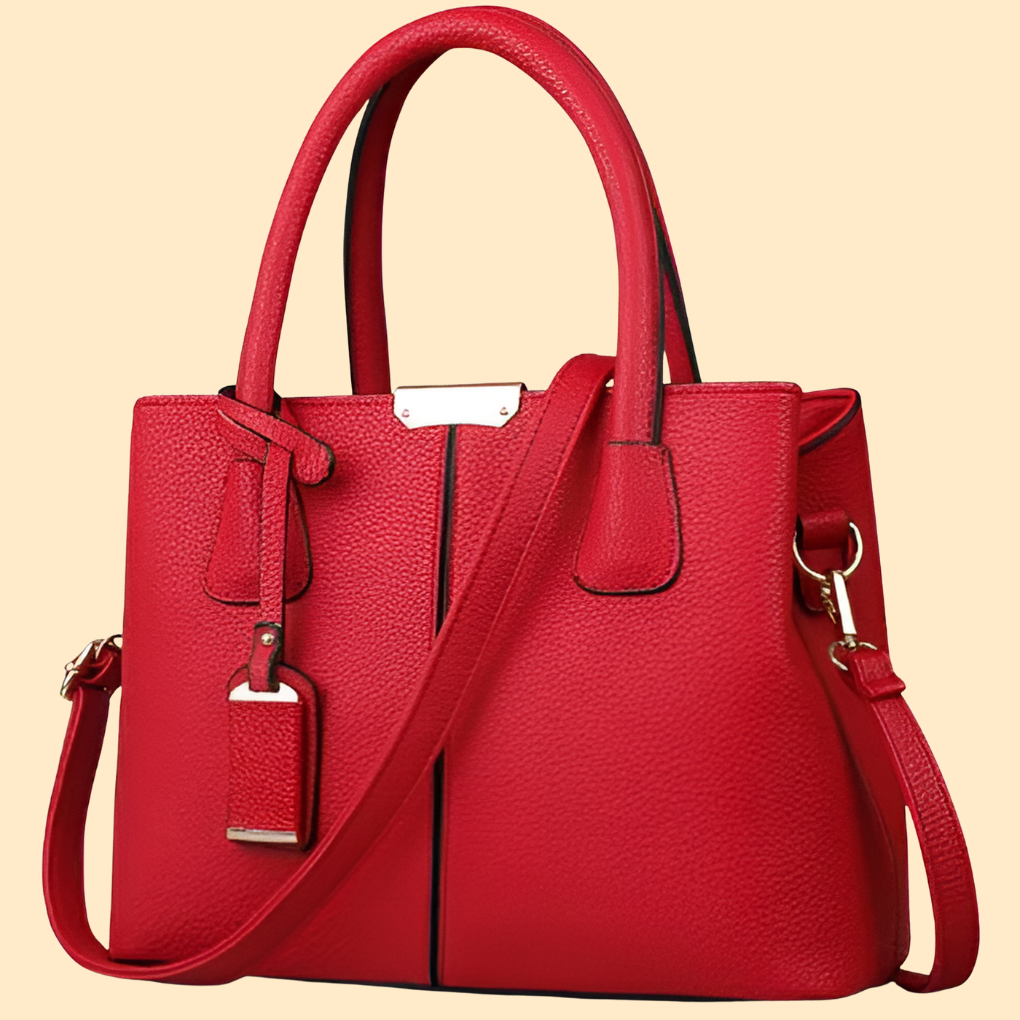 Versatile women's soft leather shoulder bag for daily casual style or sophisticated formal events. Solid color.