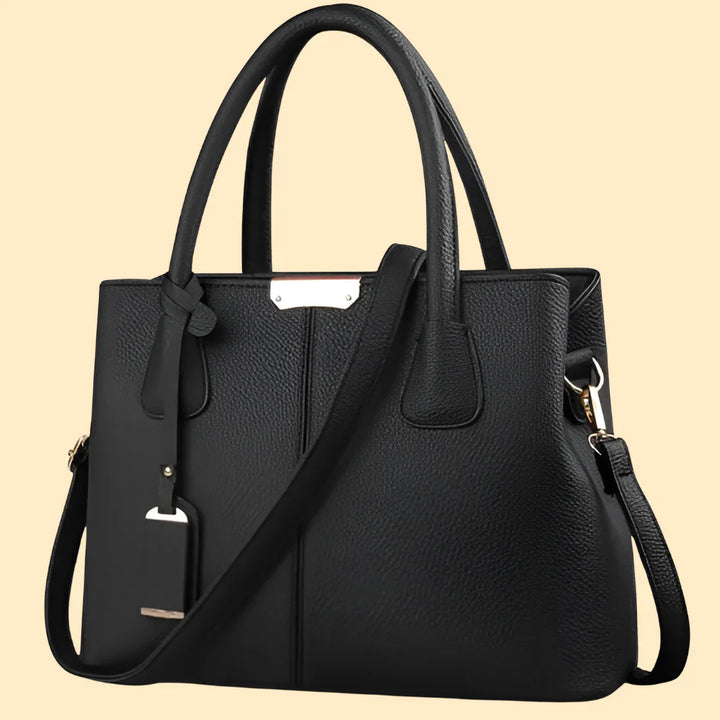 Sophisticated women's elegant leather shoulder bag. A stylish and practical handbag for modern daily fashion.