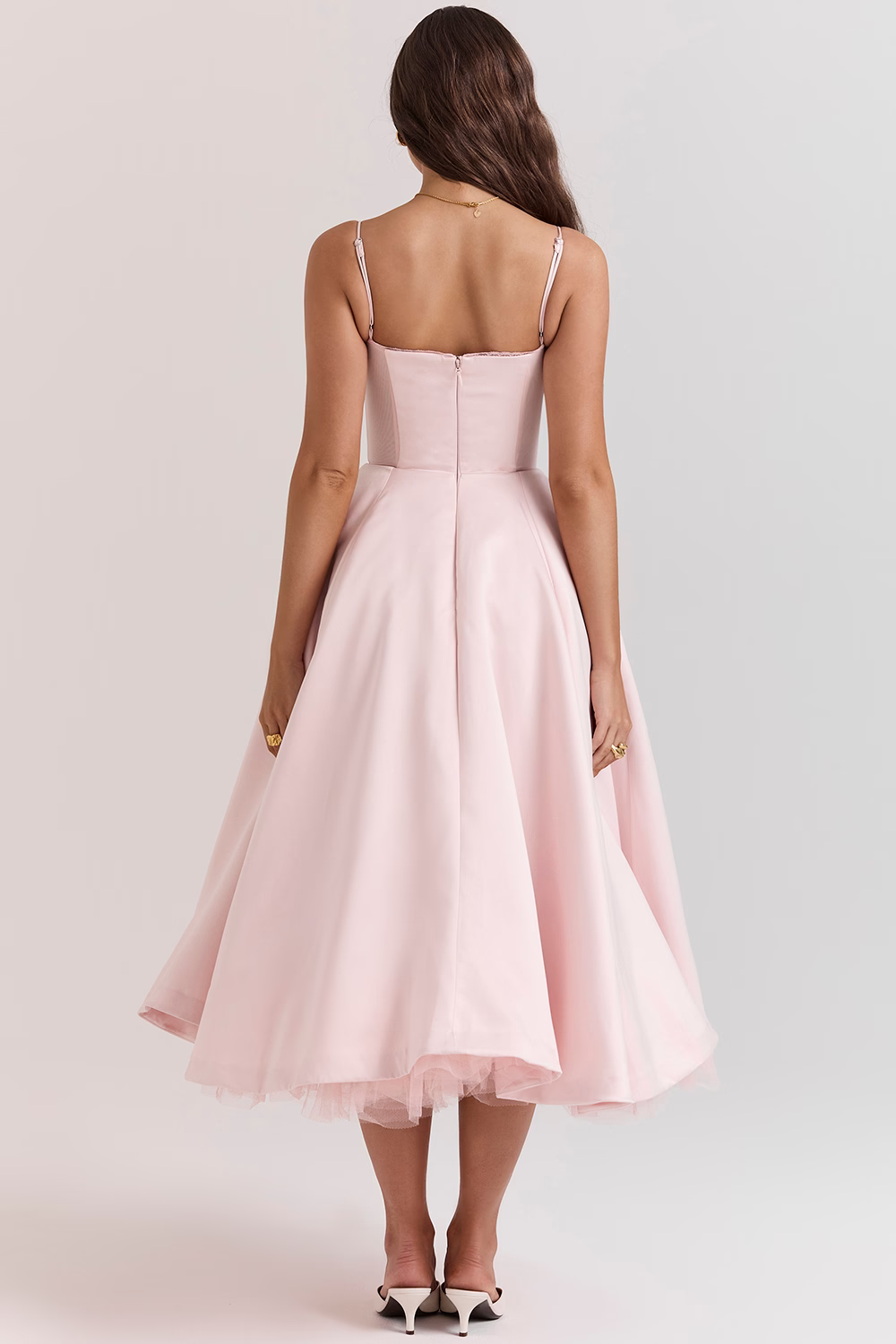 Beautiful Women's Party Dress, Royale collection, elegant midi length, perfect for special occasion formal wear.