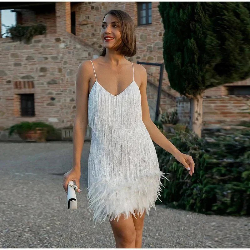 "Elegant women's cocktail dress with figure-hugging silhouette, perfect for formal events and special occasions."