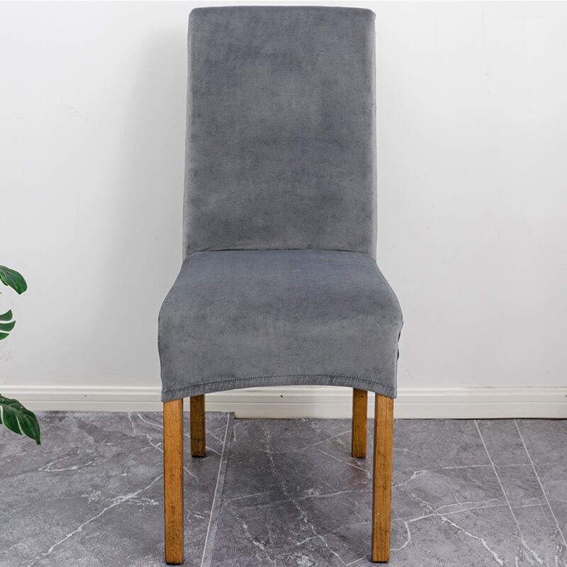 XL Stretch Velvet Dining Chair Cover - Camel, showcases plush velvet texture, ideal for home or events, fits armless chairs