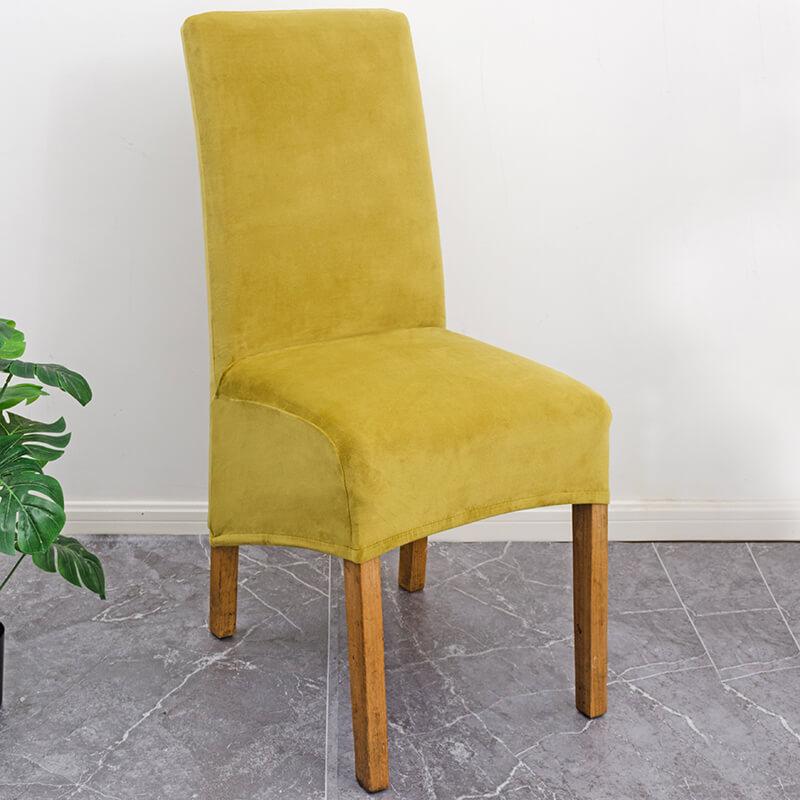 XL Stretch Velvet Dining Chair Cover - Pink, showcases plush velvet texture, ideal for home or events, fits armless chairs