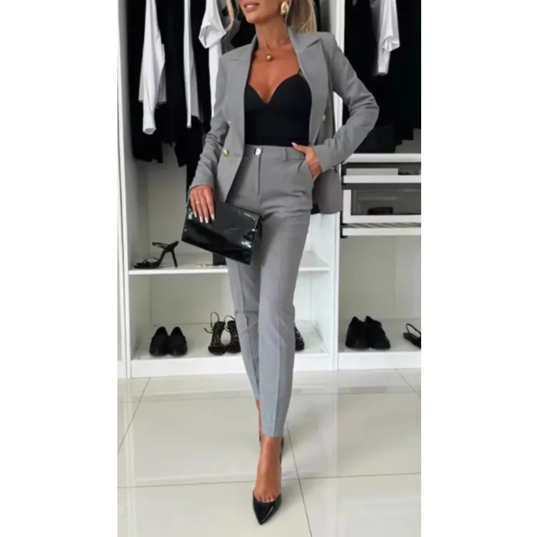Women's professional pant suit set, ideal business wear for office & career.