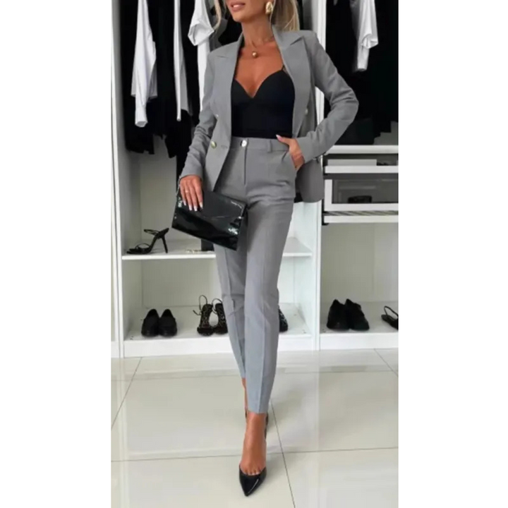 Women's professional pant suit set, ideal business wear for office & career.