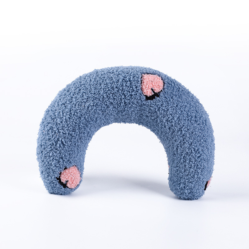 Pet ergonomic neck support pillow for deep, restful sleep. Super soft bed for dog and cat comfort and relaxation.