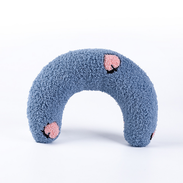 Pet ergonomic neck support pillow for deep, restful sleep. Super soft bed for dog and cat comfort and relaxation.